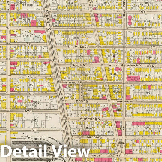 Historic Map : Vol. 1, Brooklyn 1908 Plate 039 , Atlas Borough of Brooklyn , Vintage Wall Art