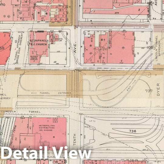 Historic Map : Manhattan Land Book 1955 - Updated Through Nov 7th, New York City 1975 Plate 064 , Vintage Wall Art