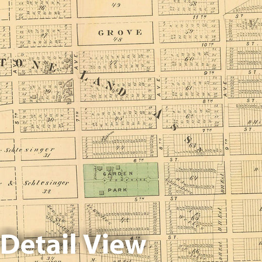 Historic Map : Atlas of Long Island, New York, Flushing & Queens 1873 , Vintage Wall Art