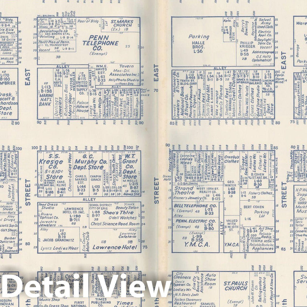 Historic Map : States of PA, VA & WV, Erie 1950 , Nirenstein's Real Estate Atlas , Vintage Wall Art