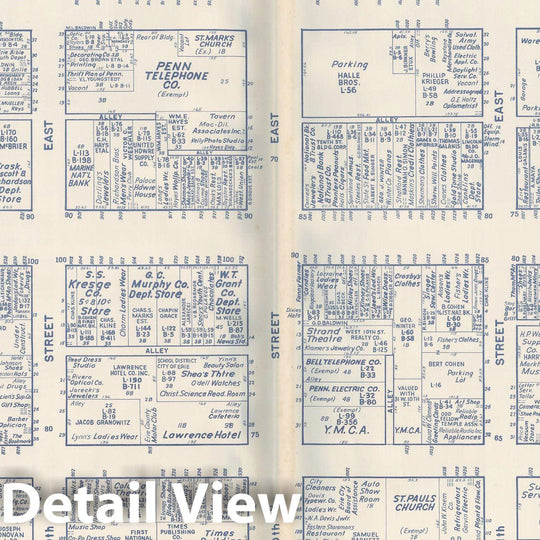 Historic Map : States of PA, VA & WV, Erie 1950 , Nirenstein's Real Estate Atlas , Vintage Wall Art