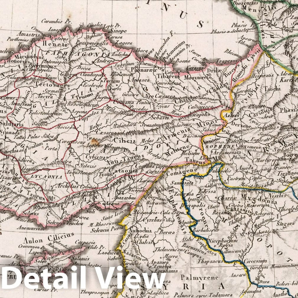 Historic Map : Turkey, Asia MiinorAsie Mineure, Armenie, Caucase, Syrie, etc. 1812 , Vintage Wall Art