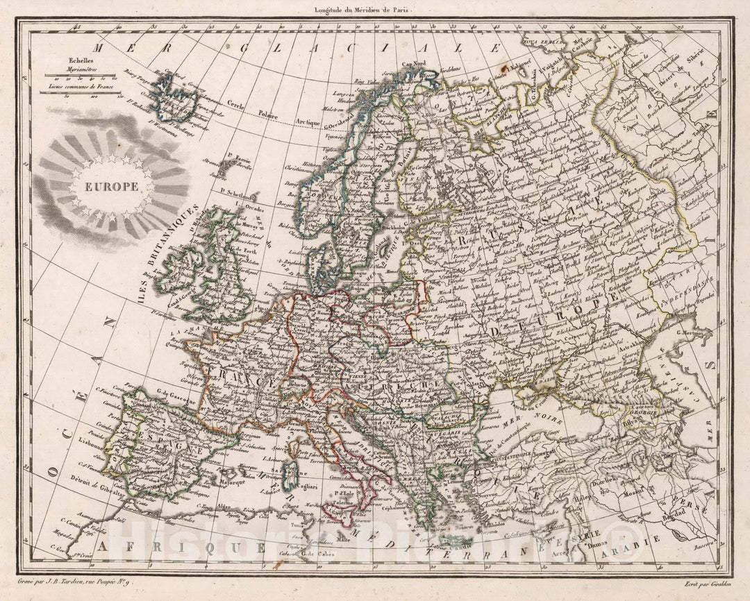 Historic Map : World Atlas Map, Europe. 1812 v1