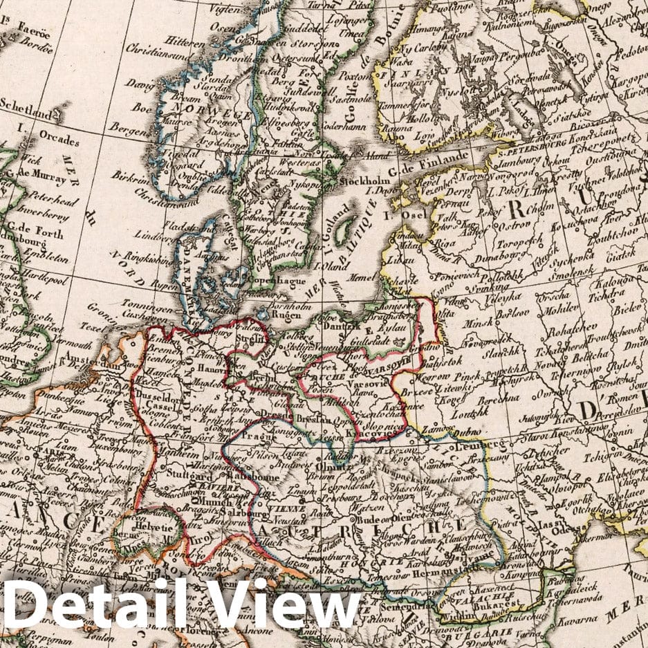 Historic Map : World Atlas Map, Europe. 1812 v1