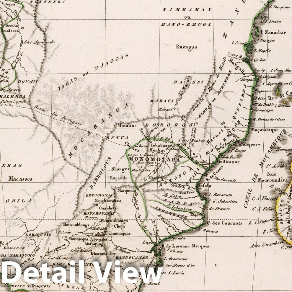 Historic Map : Madagascar, , AfricaAfrique Meridionale. 1812 , Vintage Wall Art