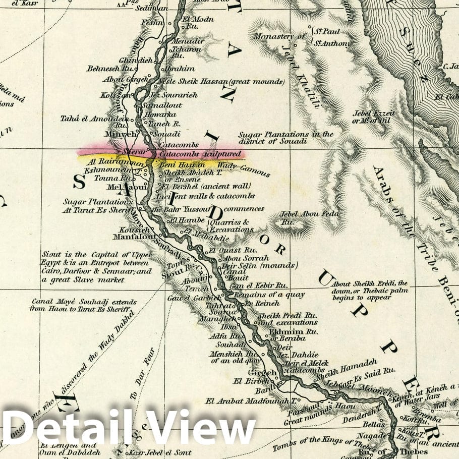 Historic Map : World Atlas Map, Egypt &c. 1834 - Vintage Wall Art