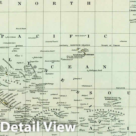 Historic Map : World Atlas Map, Oceana or Pacific Ocean. 1836 v2