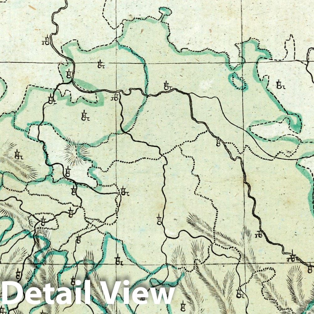 Historic Map : School Atlas Map, Southern Upper Saxon District, Germany. 1801 - Vintage Wall Art