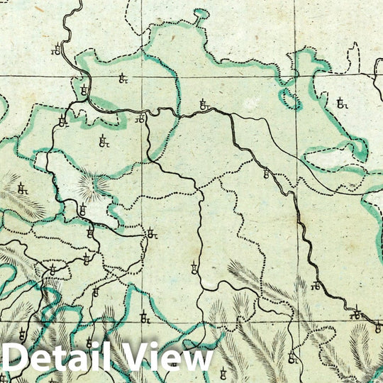 Historic Map : School Atlas Map, Southern Upper Saxon District, Germany. 1801 - Vintage Wall Art