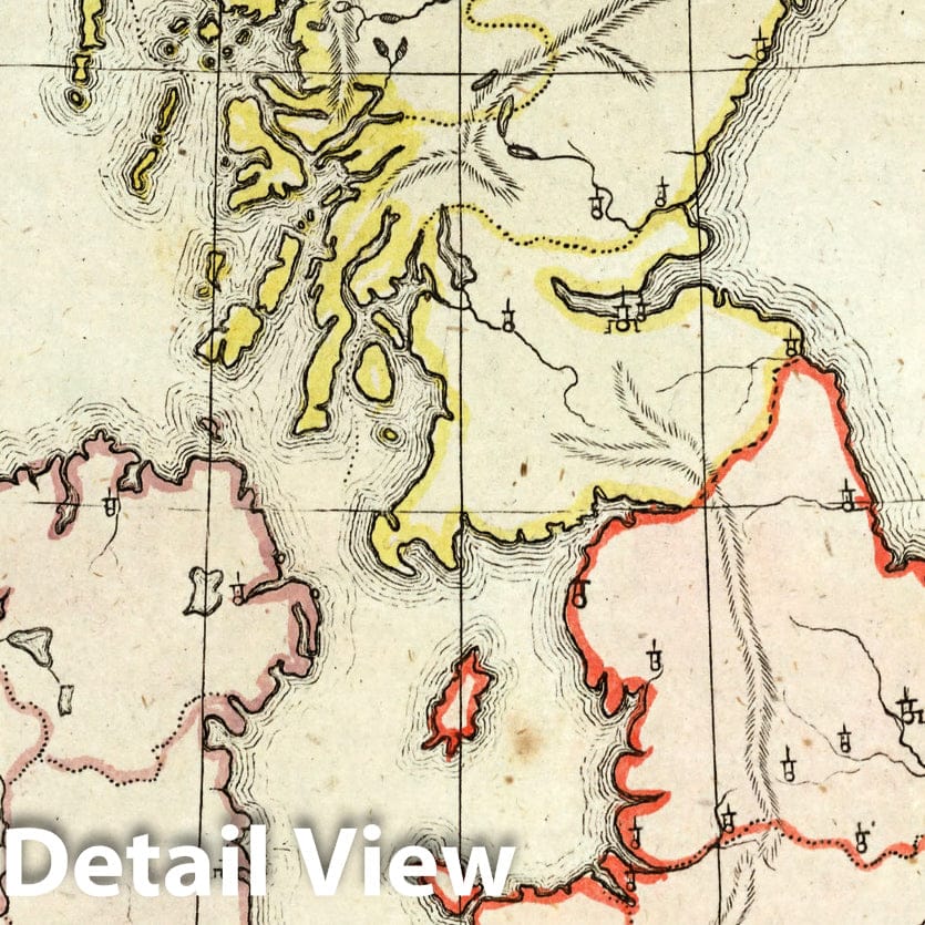 Historic Map : School Atlas Map, Great Britain and Ireland. 1801 - Vintage Wall Art