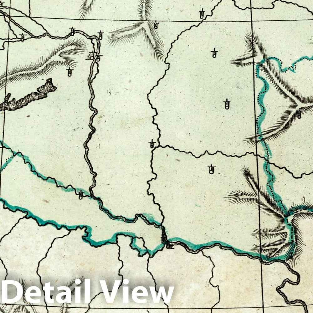 Historic Map : School Atlas Map, Hungary. 1801 - Vintage Wall Art