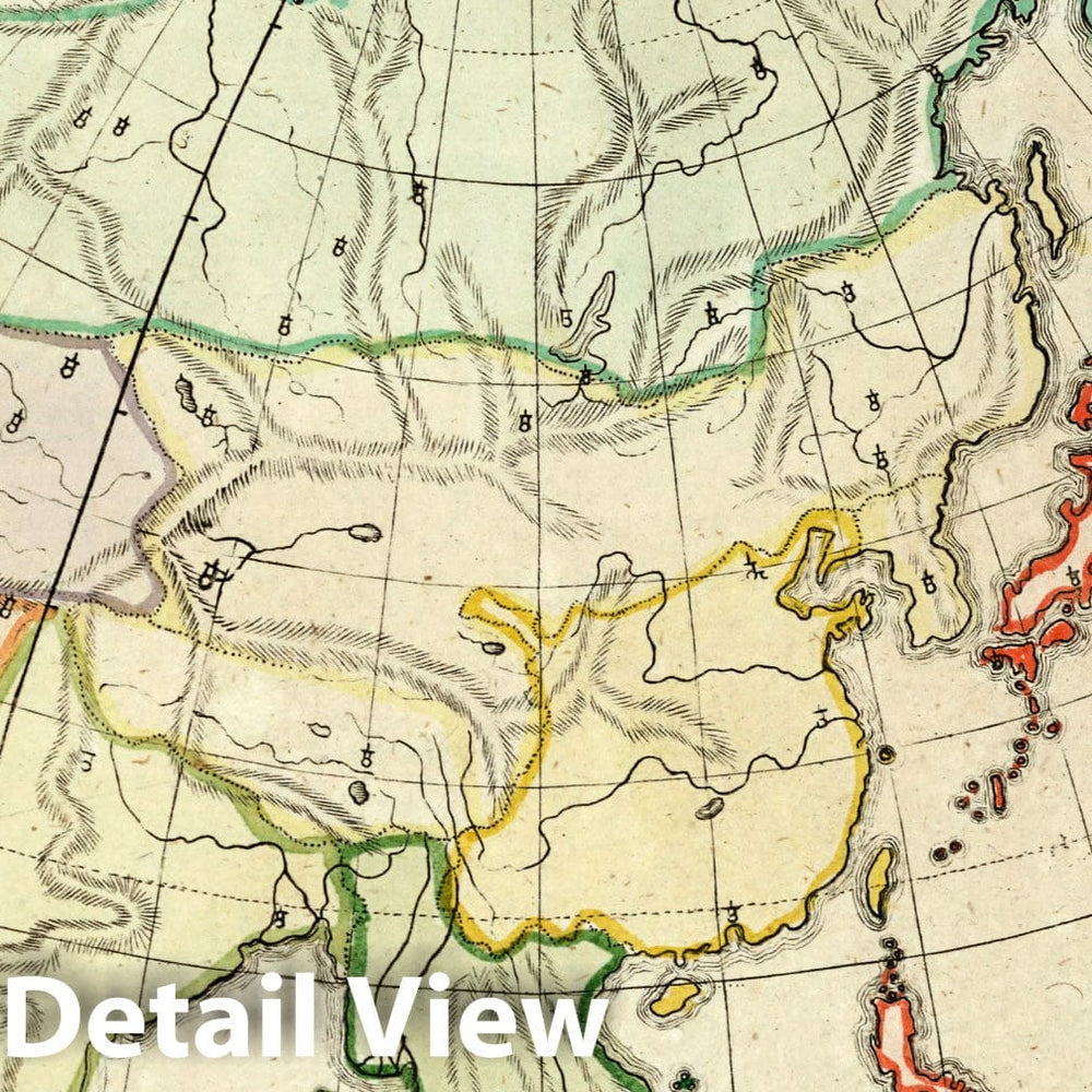 Historic Map : School Atlas Map, Asia. 1801 - Vintage Wall Art