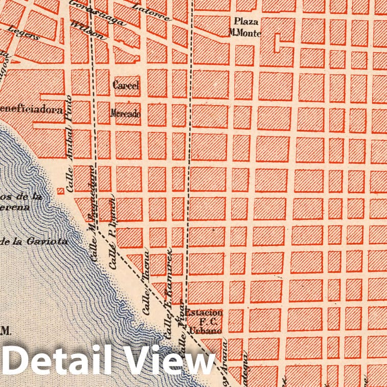 Historic Map : Chile, Mapa No. 5 bis. Plano de Iquique, 1903 , Vintage Wall Art