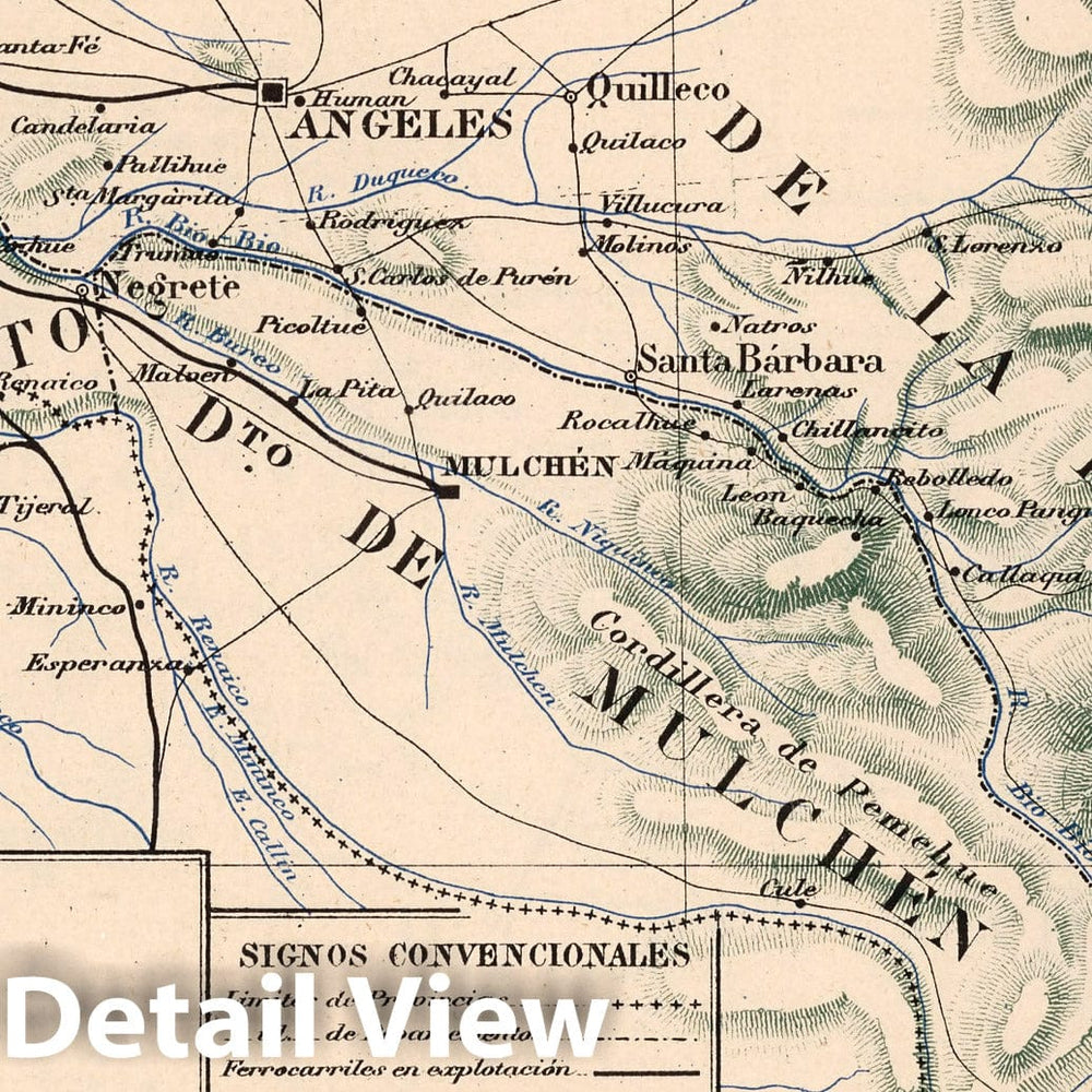 Historic Map : Chile, Mapa No. 28. Provincia de Bio-Bio, 1903 , Vintage Wall Art