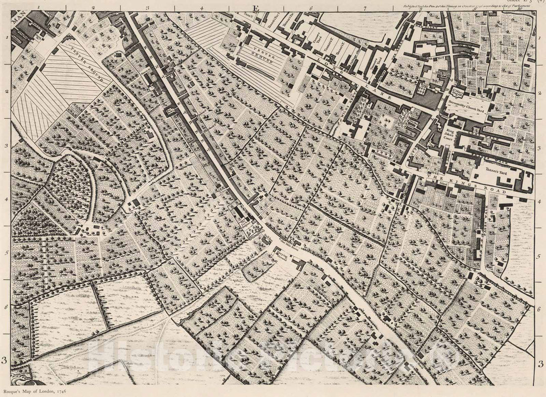 Historic Map : London (England), City Atlas Map, Sheet E 3 (a). 1919 - Vintage Wall Art