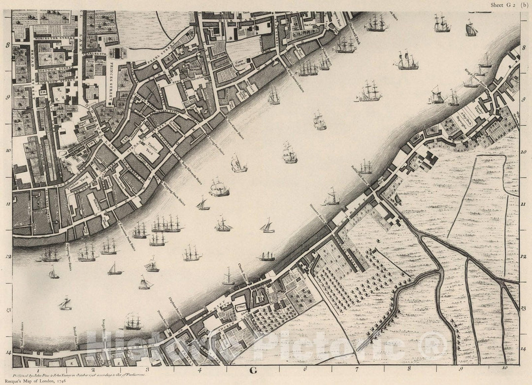 Historic Map : London (England), City Atlas Map, Sheet G 2 (b). 1919 - Vintage Wall Art