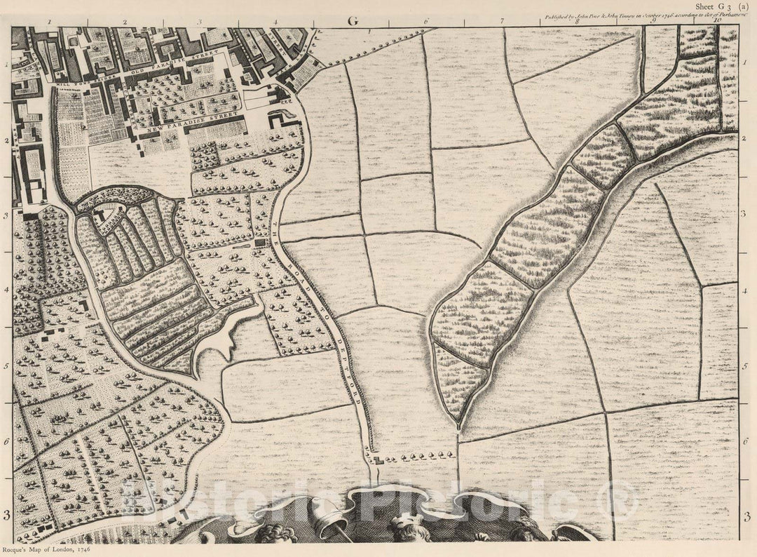 Historic Map : London (England), City Atlas Map, Sheet G 3 (a). 1919 - Vintage Wall Art