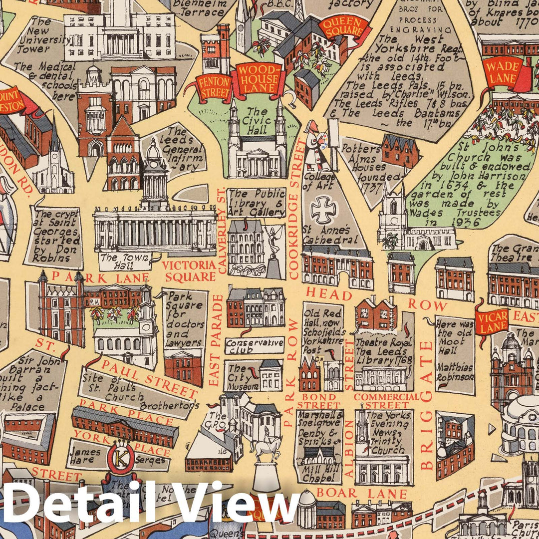 Historic Map - Stratford-upon-Avon. Published by Pictorial Maps Ltd, 1948 - Vintage Wall Art