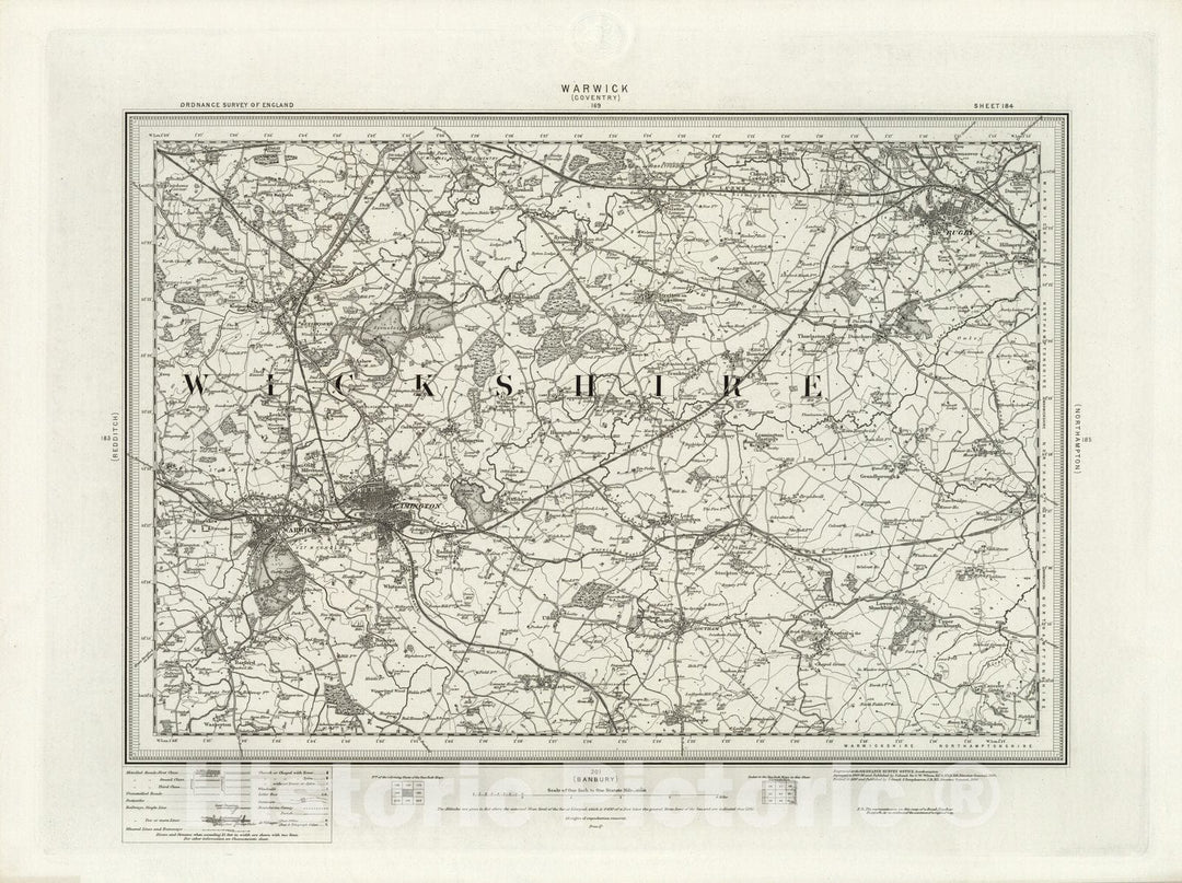 Historic Map : 184 Warwick 1899 - Vintage Wall Art