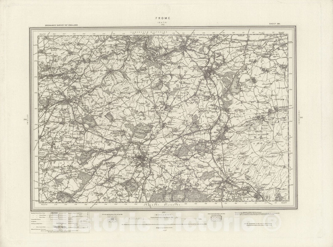 Historic Map : 281 Frome 1898 - Vintage Wall Art