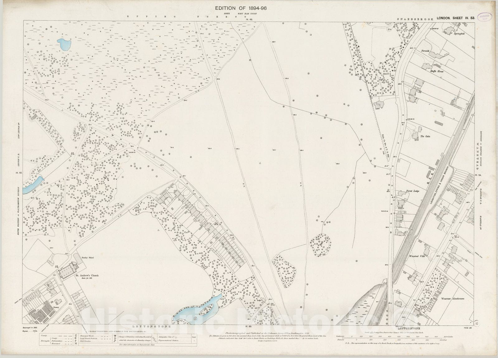 Historic Map : London (England), City Atlas Map, London Sheet IV.53 1895 - Vintage Wall Art