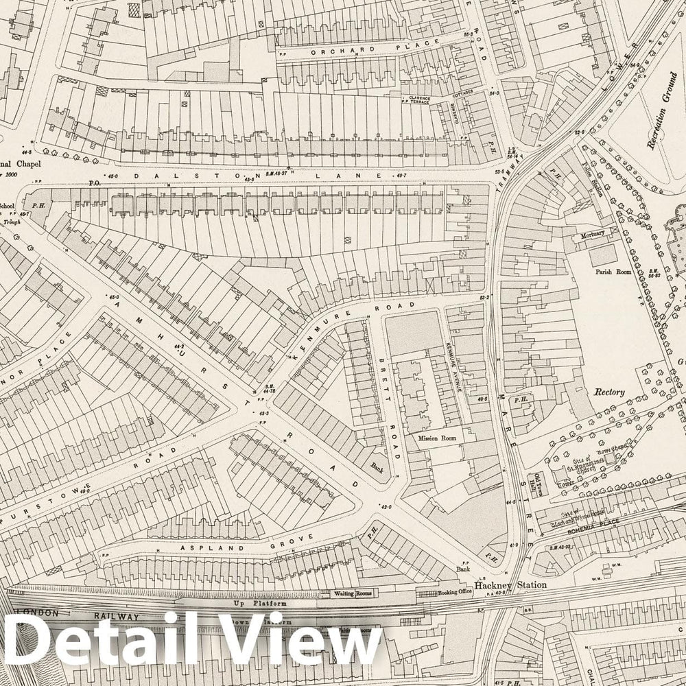 Historic Map : London (England), City Atlas Map, London Sheet VII.8 1895 - Vintage Wall Art