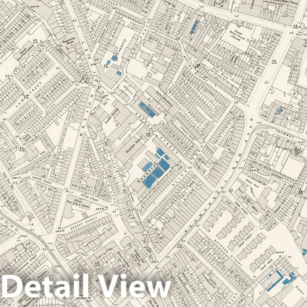 Historic Map : London (England), City Atlas Map, London Sheet VII.96 1895 - Vintage Wall Art