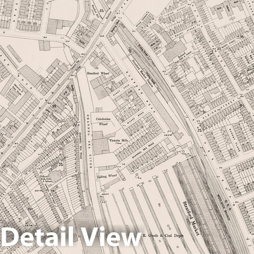 Historic Map : London (England), City Atlas Map, London Sheet VIII.22 1895 - Vintage Wall Art