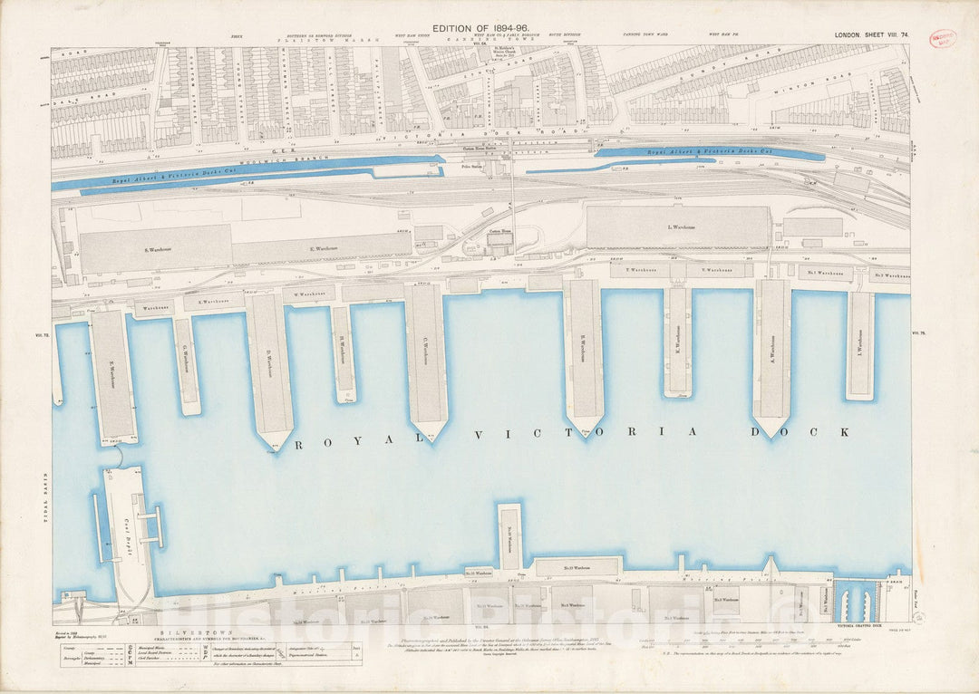 Historic Map : London (England), City Atlas Map, London Sheet VIII.74 1895 - Vintage Wall Art