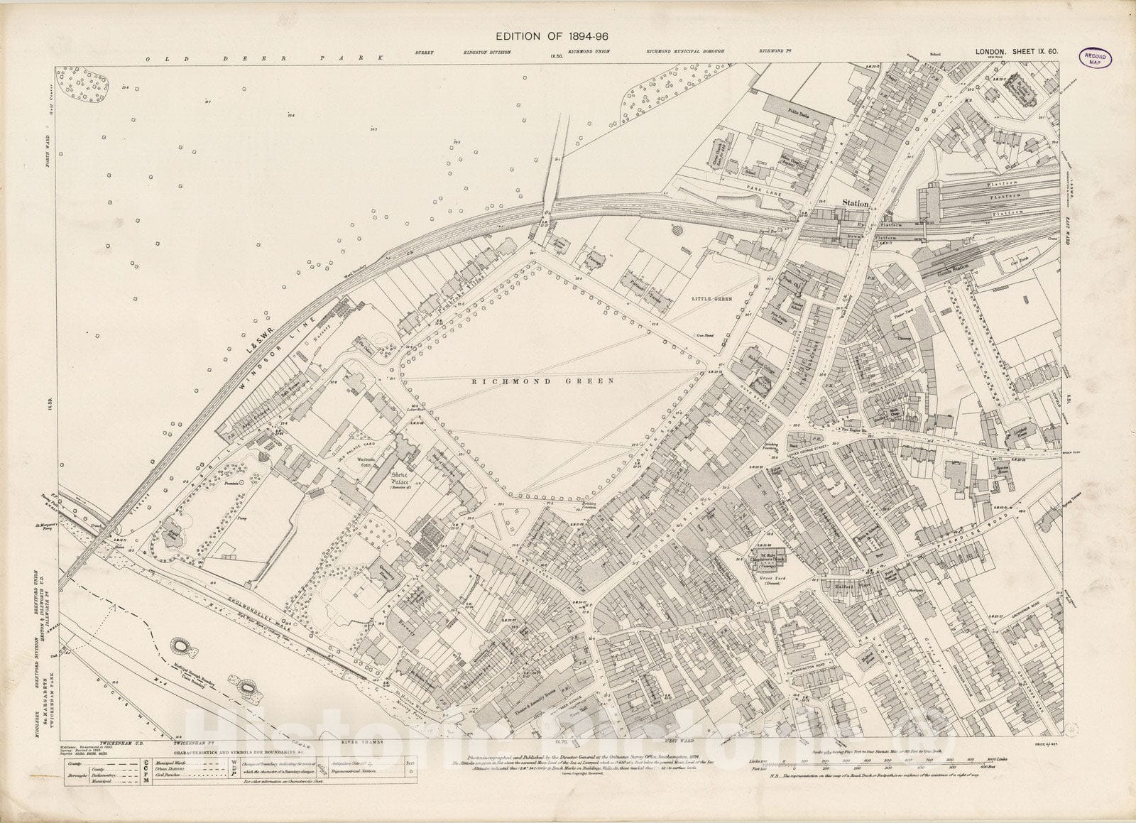 Historic Map : London (England), City Atlas Map, London Sheet IX.60 1894 - Vintage Wall Art