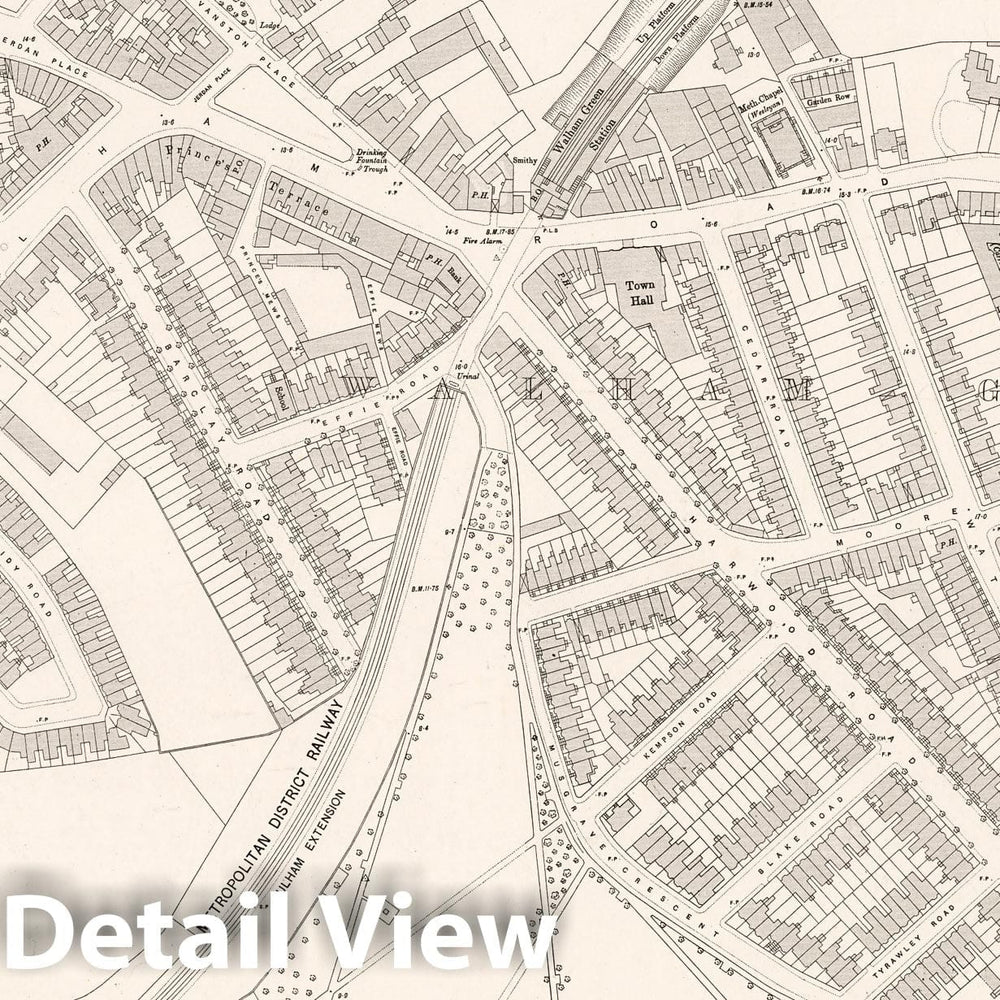 Historic Map : London (England), City Atlas Map, London Sheet X.28 1895 - Vintage Wall Art