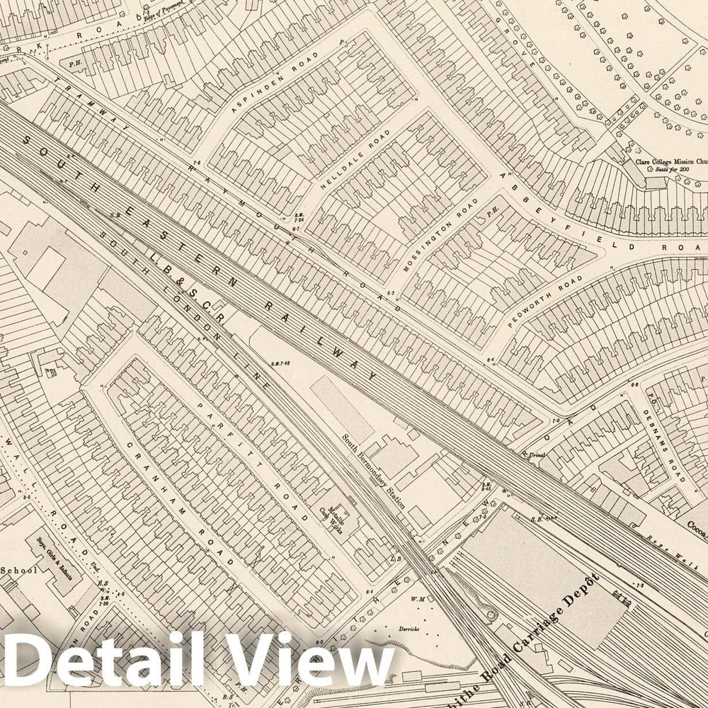 Historic Wall Map : London (England), City Atlas Map, London Sheet XI.8 1895 - Vintage Wall Art