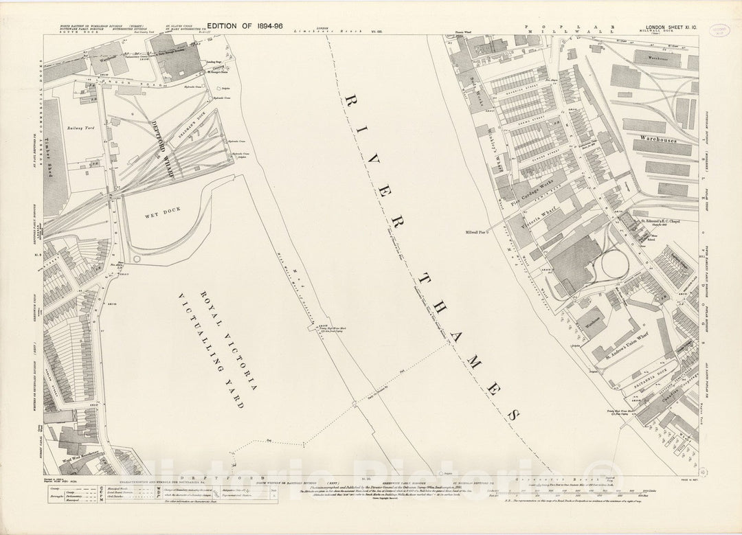 Historic Map : London (England), City Atlas Map, London Sheet XI.10 1895 - Vintage Wall Art