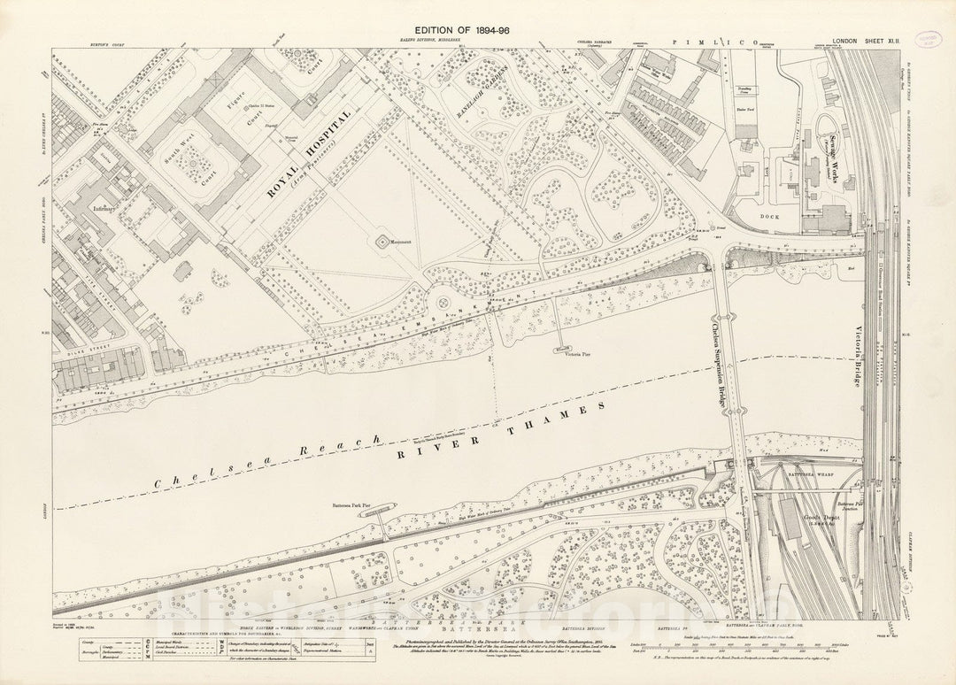 Historic Map : London (England), City Atlas Map, London Sheet XI.11 1895 - Vintage Wall Art