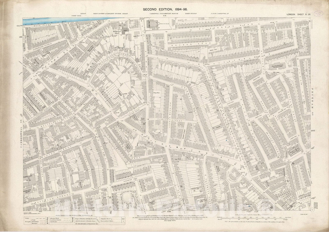 Historic Map : London (England), City Atlas Map, London Sheet XI.26 1895 - Vintage Wall Art