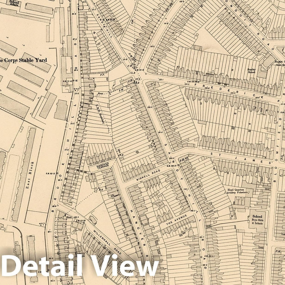 Historic Map : London (England), City Atlas Map, London Sheet XII.17 1896 - Vintage Wall Art