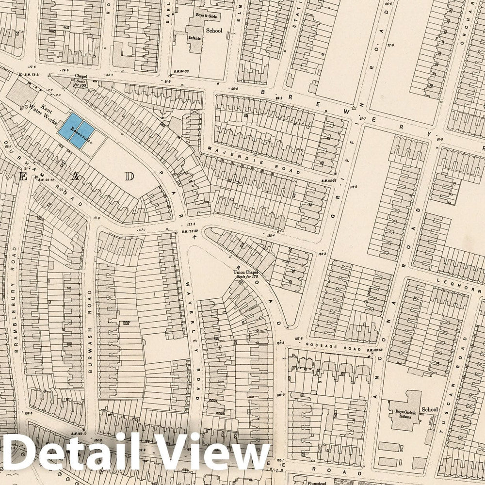 Historic Map : London (England), City Atlas Map, London Sheet XII.18 1896 - Vintage Wall Art