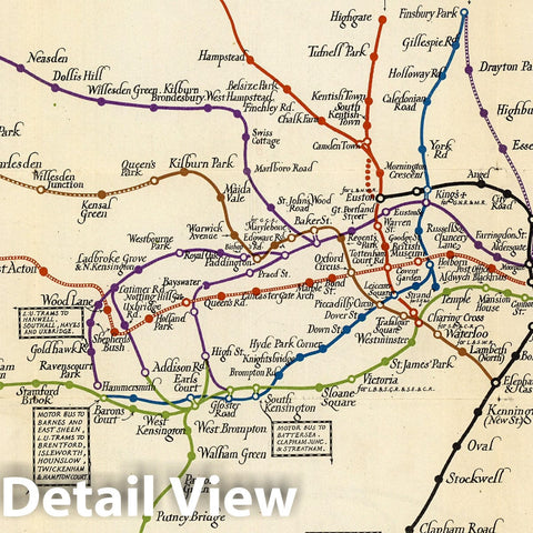 Historic Map : Map of the Underground Railways of London, 1923 v1
