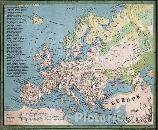 Historic Map : World Atlas Map, Europe 1865 v2