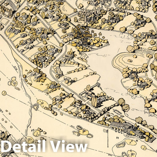 Historic Map - Toluca Lake : Lakeside golf Club and adjacent area 1936 - Vintage Wall Art