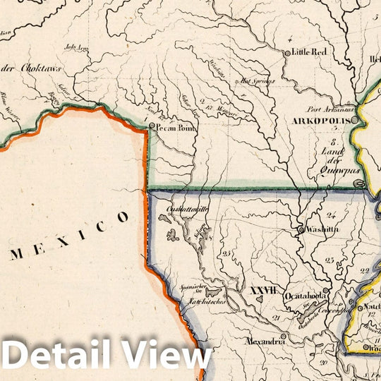 Historic Map : United States, A. Die Vereinigten Staaten von Nord Amerika 1830 v6 , Vintage Wall Art