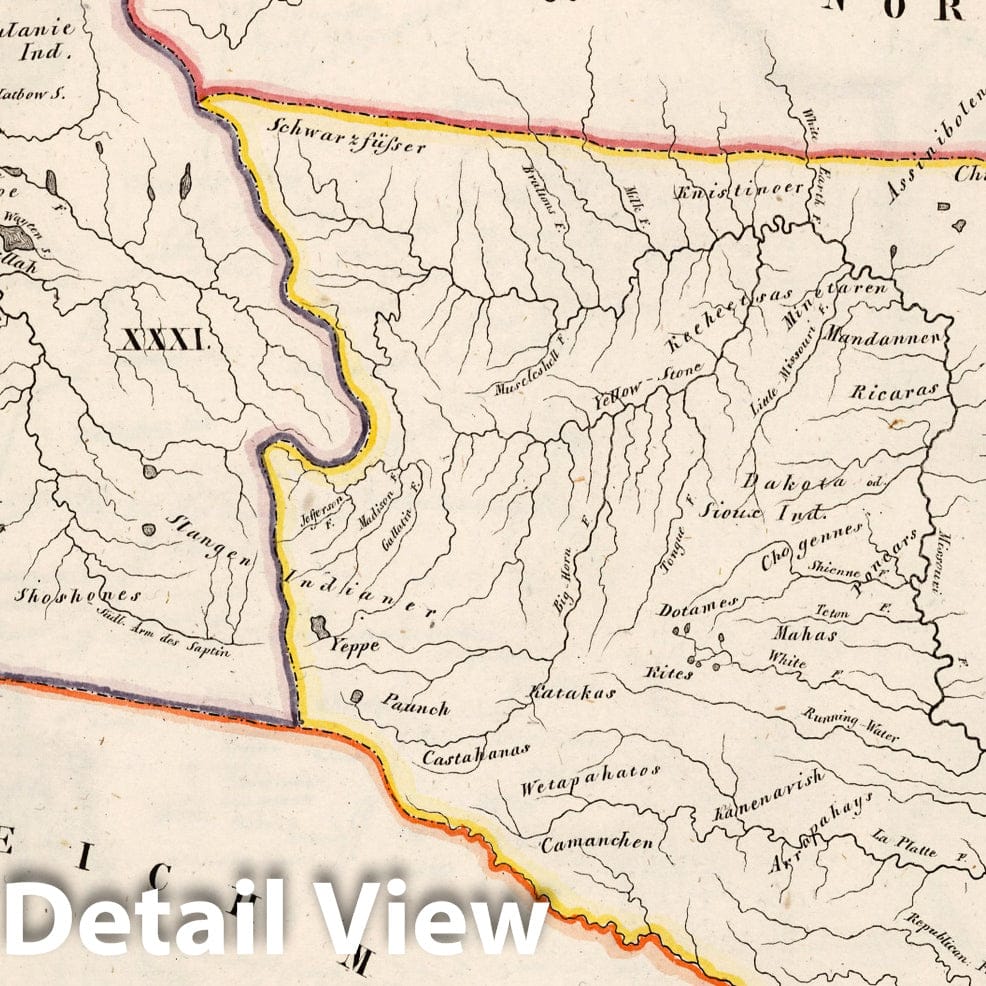 Historic Map : United States, A. Die Vereinigten Staaten von Nord Amerika 1830 v7 , Vintage Wall Art