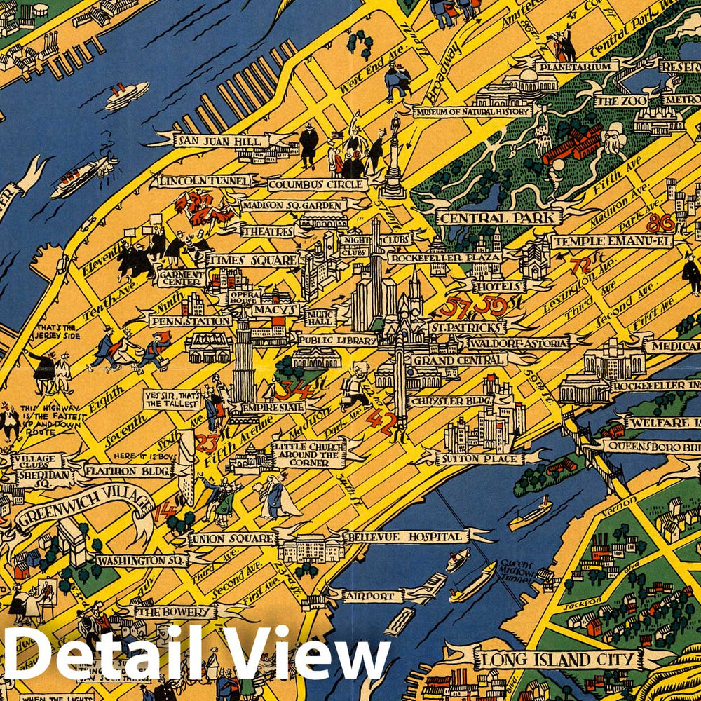 Historic Map : Map of New York City, 1939 - Vintage Wall Art