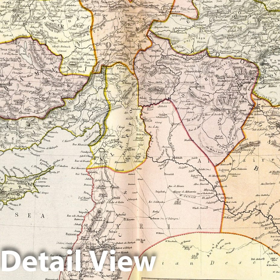 Historic Map : World Atlas Map, Turkey in Asia. 1882 - Vintage Wall Art