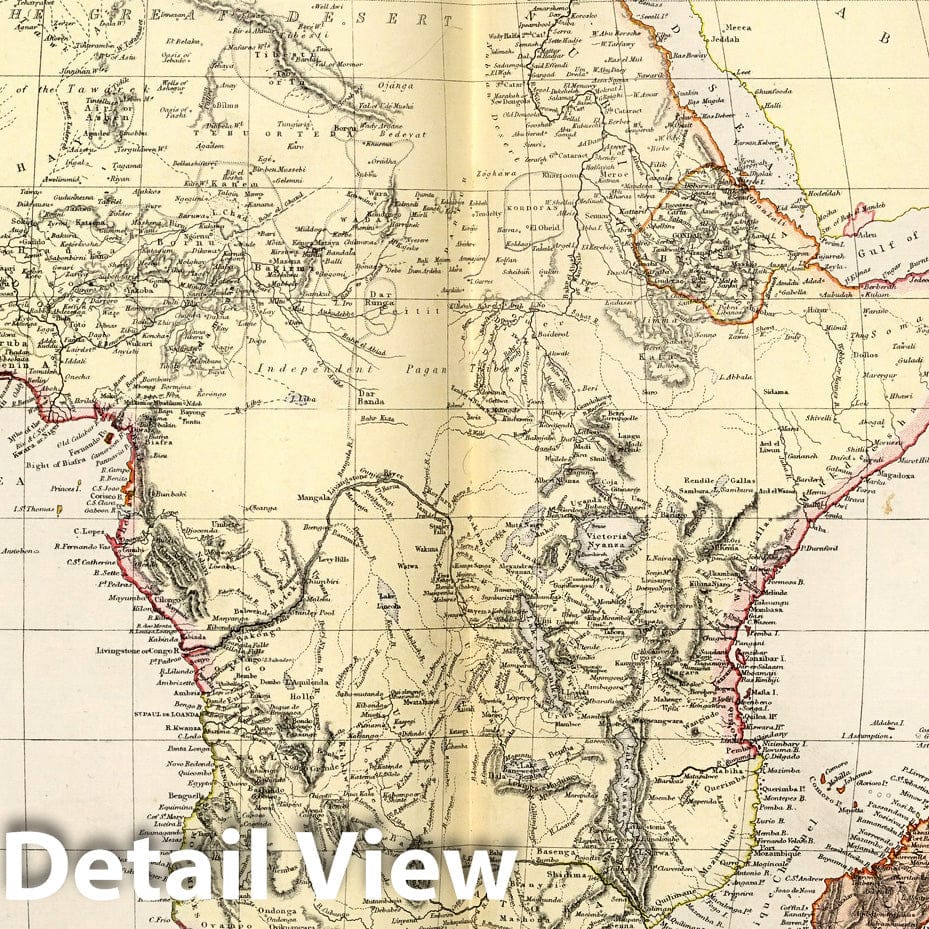 Historic Map : World Atlas Map, Africa. 1882 v2