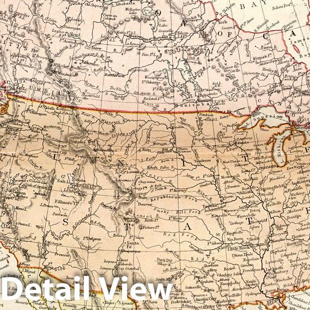 Historic Map : World Atlas Map, North America. 1882 v2