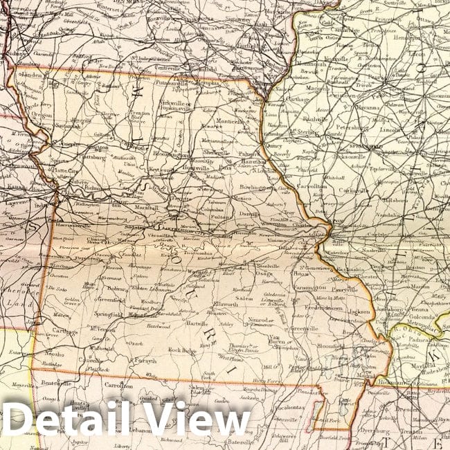 Historic Map : World Atlas Map, The United States of North America. Atlantic States and Valley of the Mississippi (in two sheets). 1882 - Vintage Wall Art