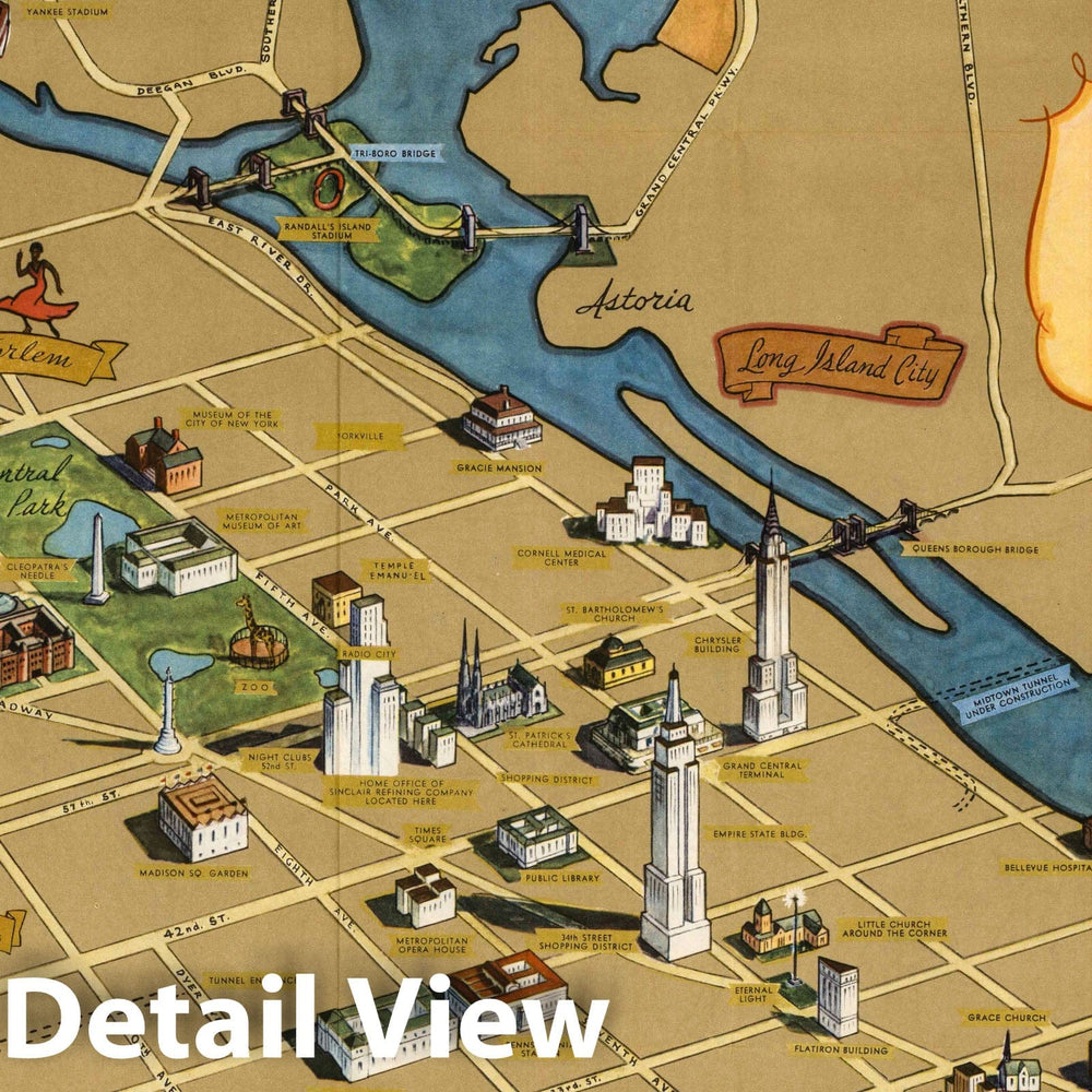 Historic Map : Sinclair: Pictorial map of New York. George Annand, 1939 v1