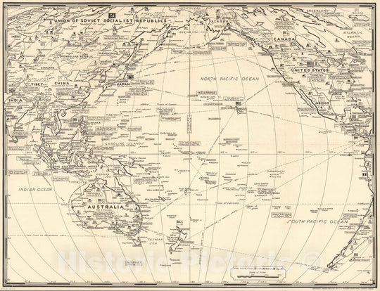 Historic Map : Map of the World, 1943 v1