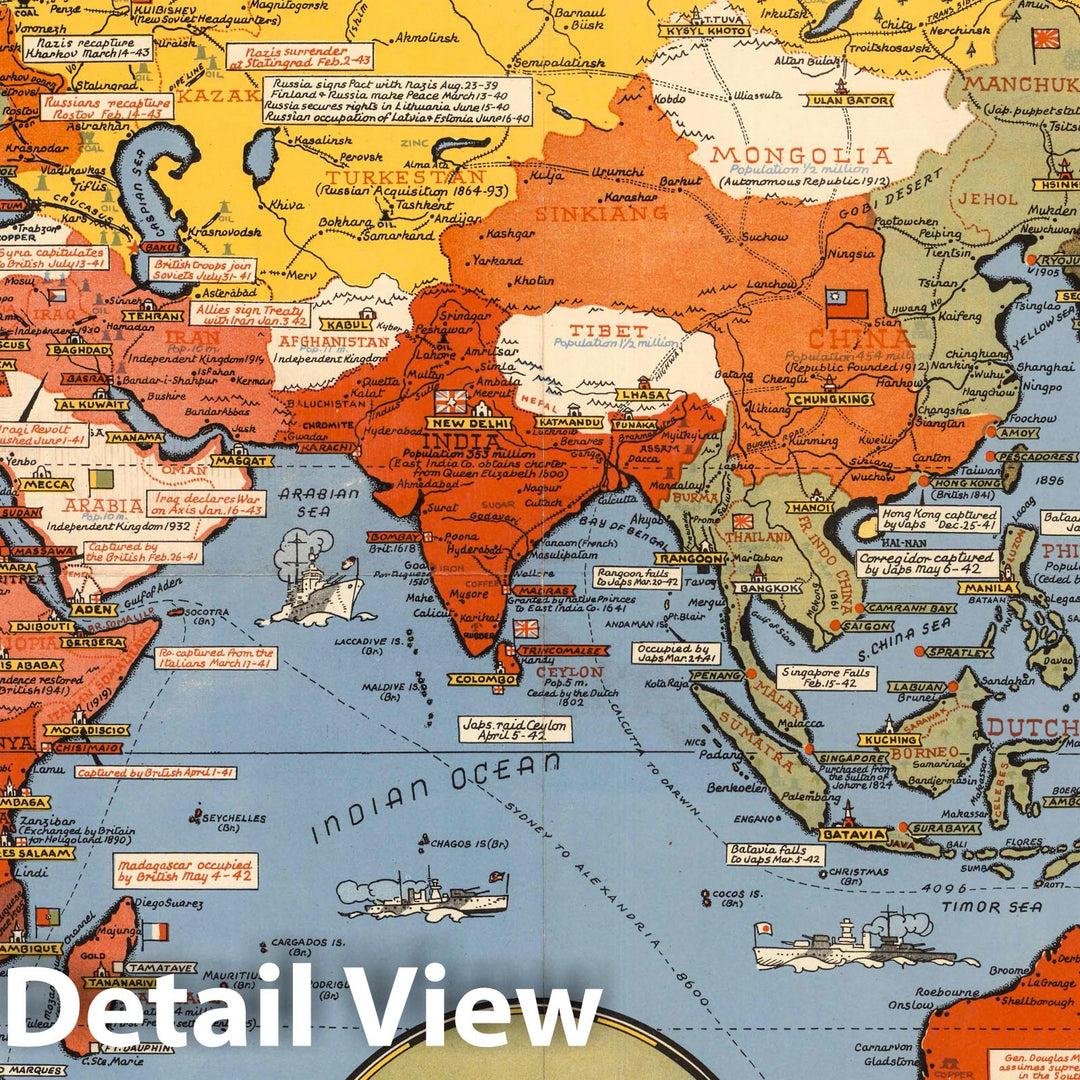 Historic Map : Map of the World, 1943 v2